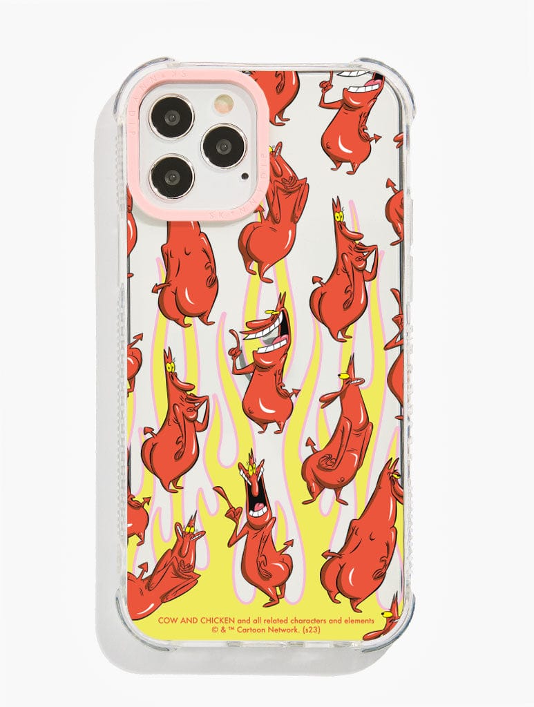 Cartoon Network Cow Chicken Red Shock iPhone Case