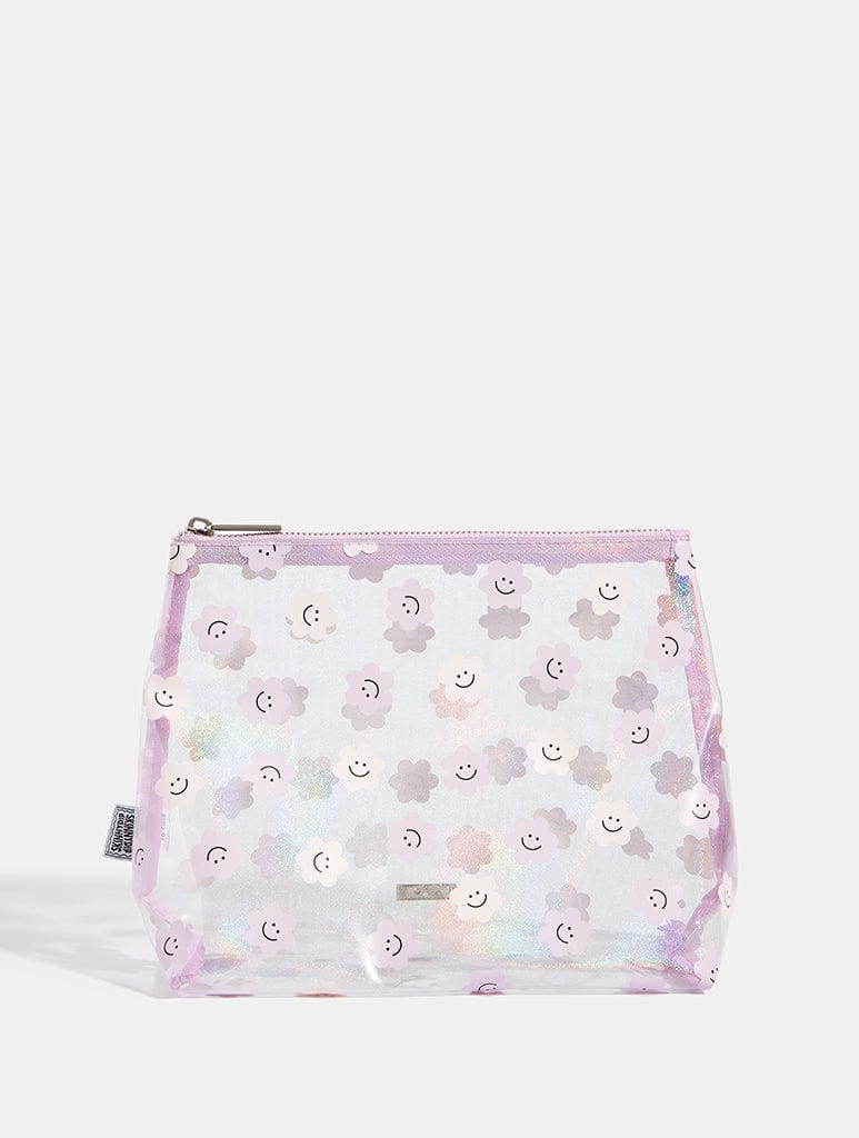 Happy Lilac Daisy Makeup Bag