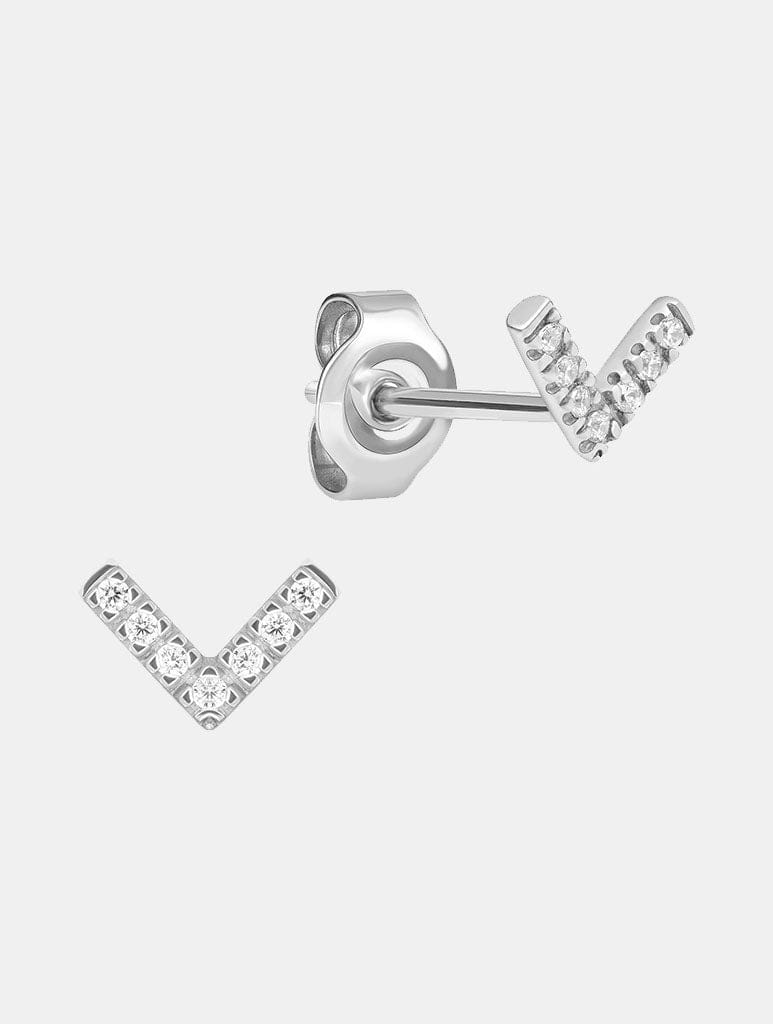 V Stainless Steel Earring, V Shape Earring Stainless