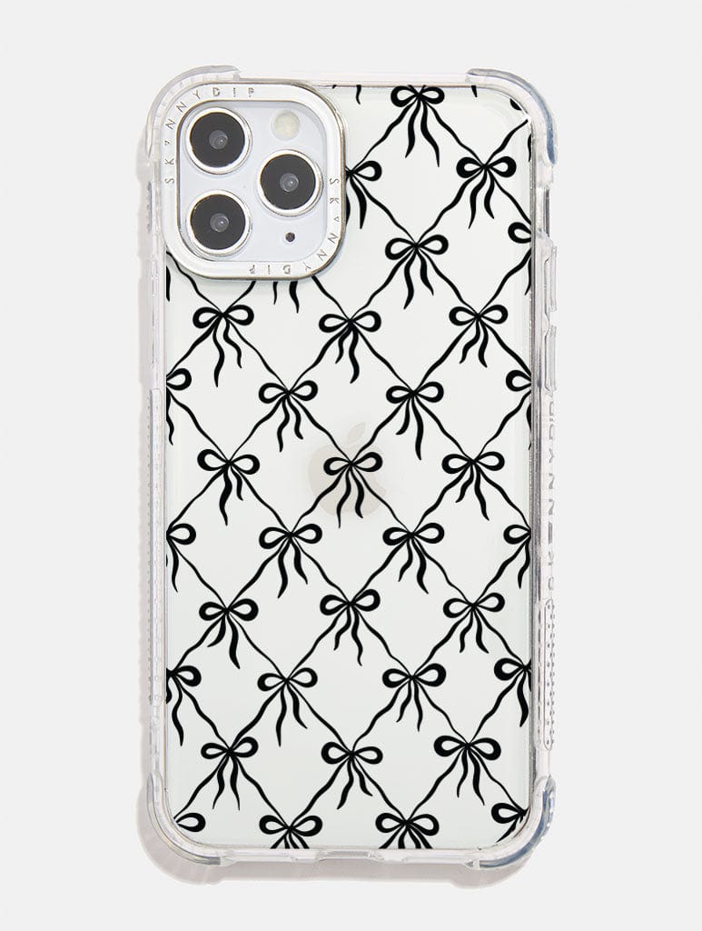 Quilted Bow Black Shock iPhone Case Shop Bow Phonecases