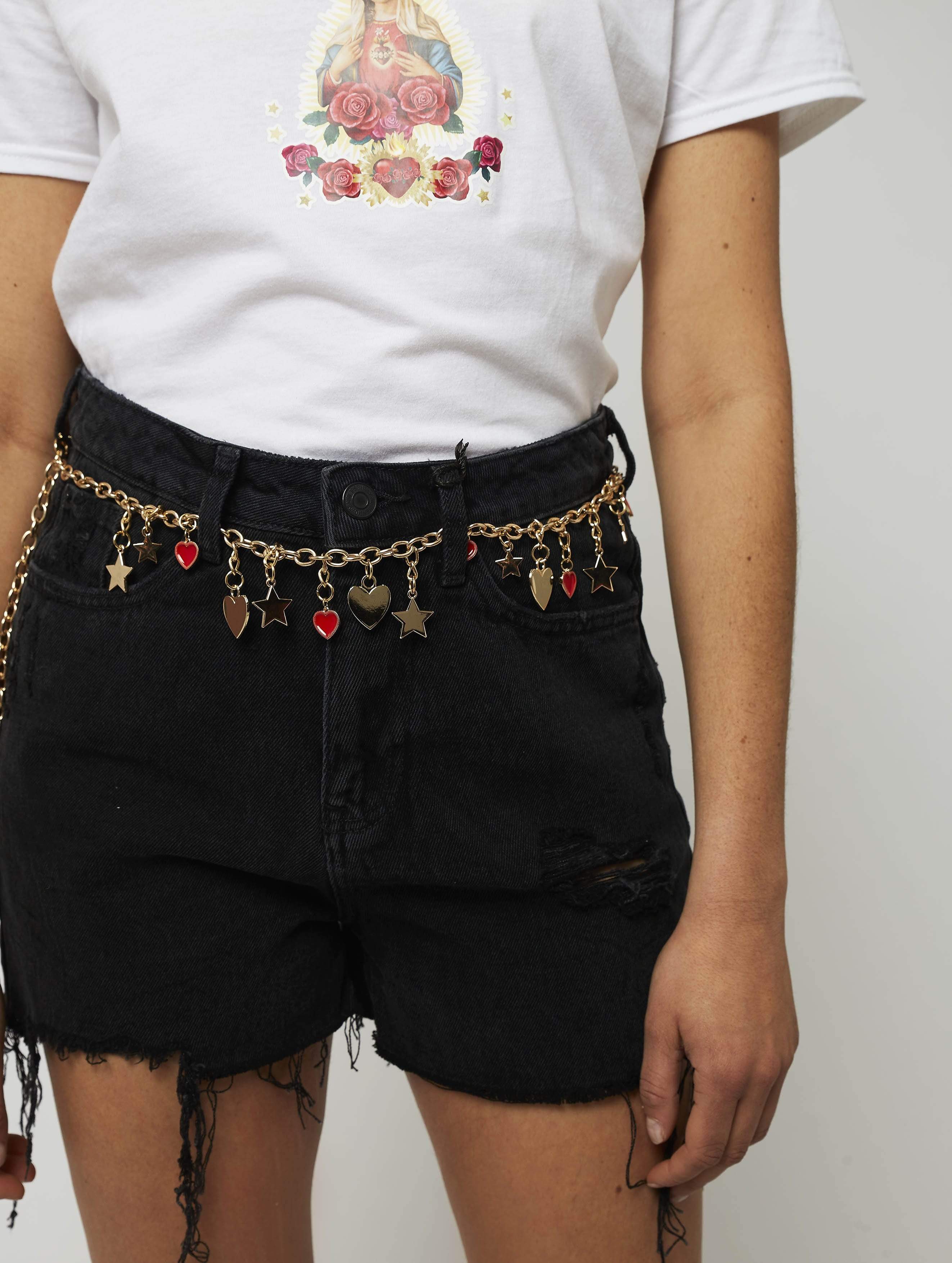 Gold embellished outlet belt