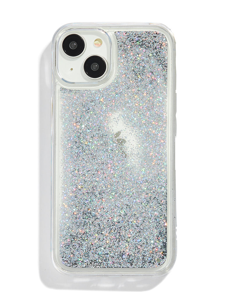 Silver Liquid Glitter Case