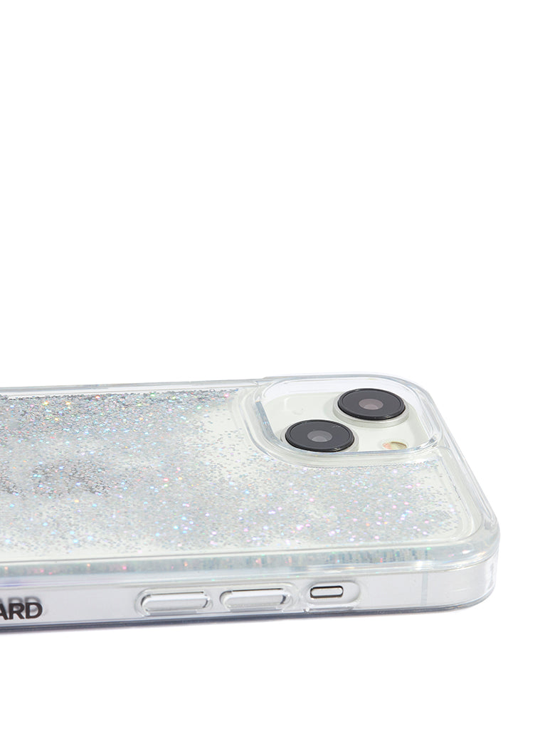 Silver Liquid Glitter Case