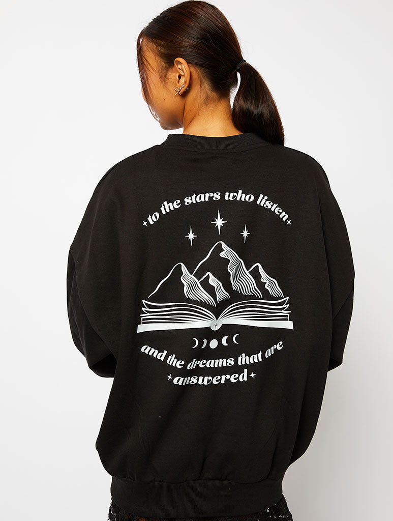 ACOTAR To The Stars Sweatshirt In Black