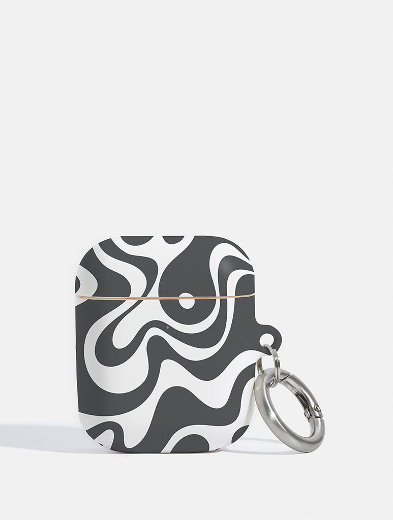 Groovy Black Swirl AirPods Case