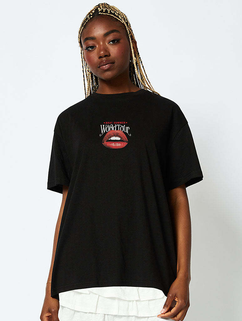 Brat Summer T-Shirt in Black