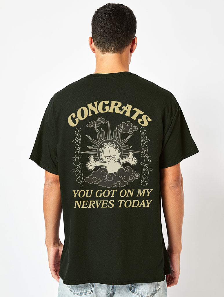 Garfield x Skinnydip You Got On My Nerves Today T-Shirt In Black