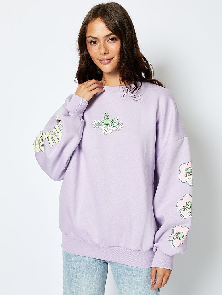 Disney Kermit The Frog Sweatshirt in Lilac