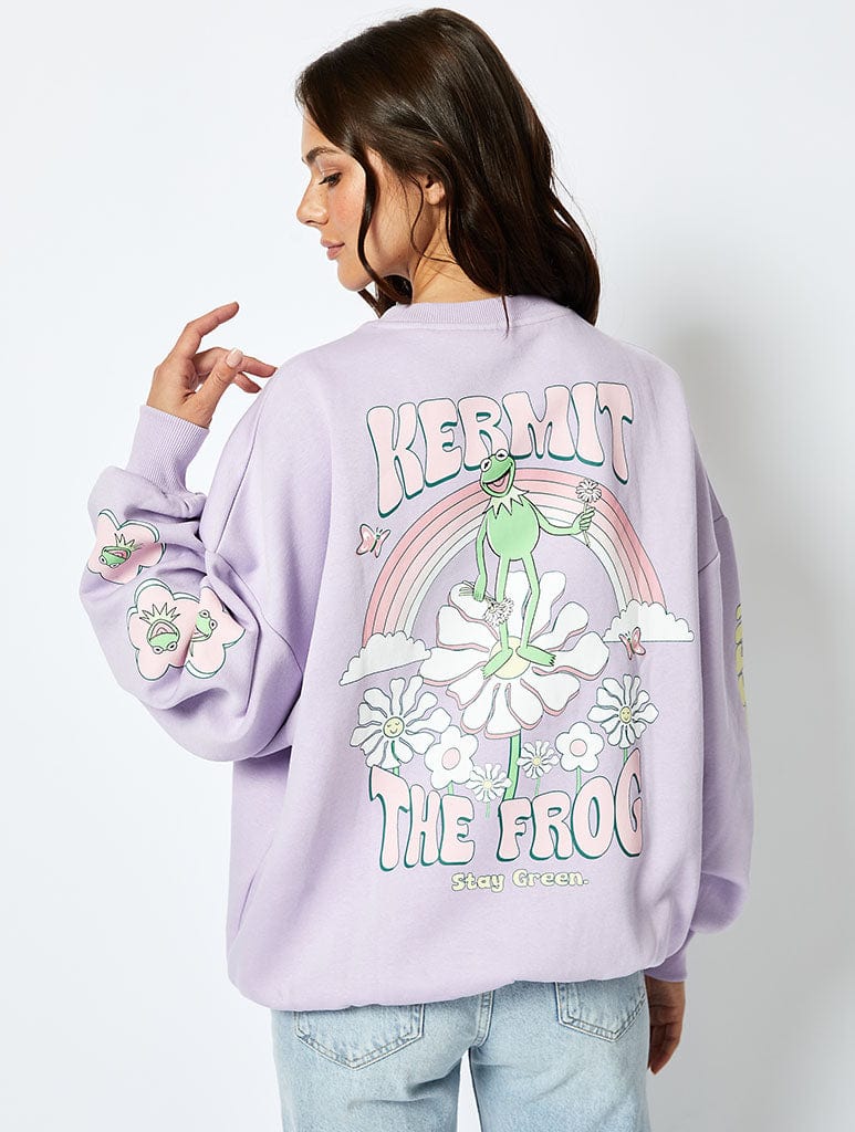 Disney Kermit The Frog Sweatshirt in Lilac