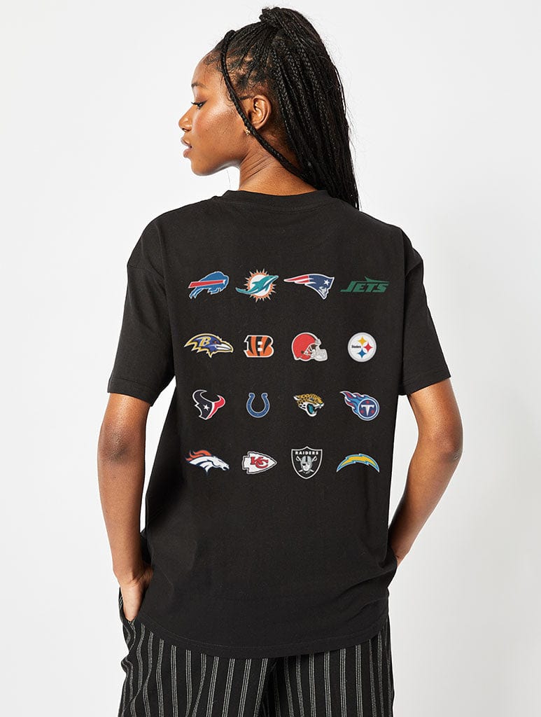 NFL x Skinnydip Team Logos T-Shirt in Black