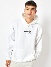 Peanuts x Skinnydip Snoopy Adulting Hoodie in Ecru