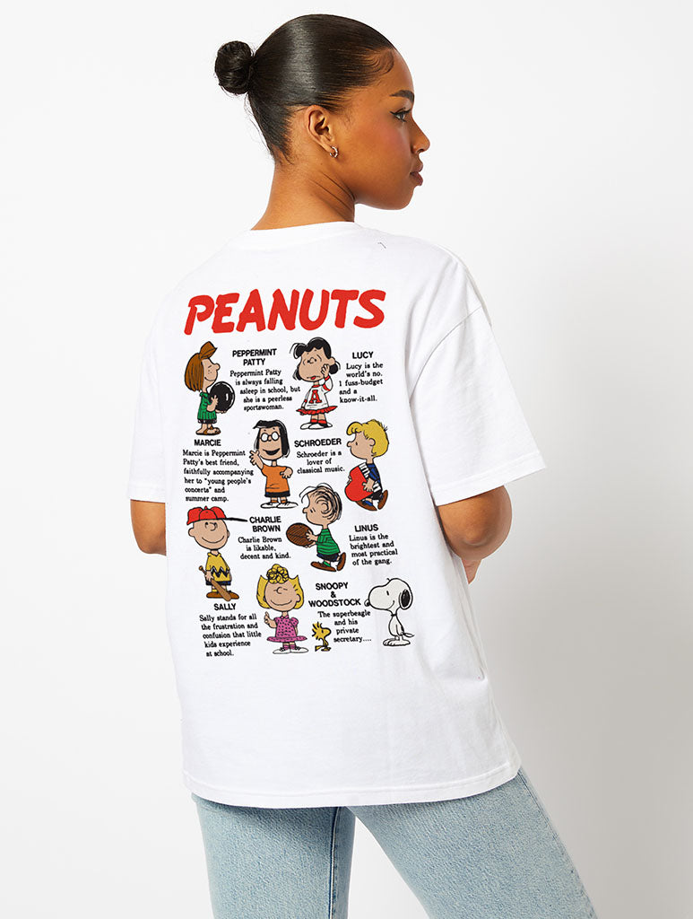 Peanuts x Skinnydip Snoopy Character T-Shirt in Ecru