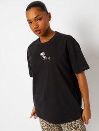 Peanuts x Skinnydip Snoopy This is the Life T-Shirt in Black