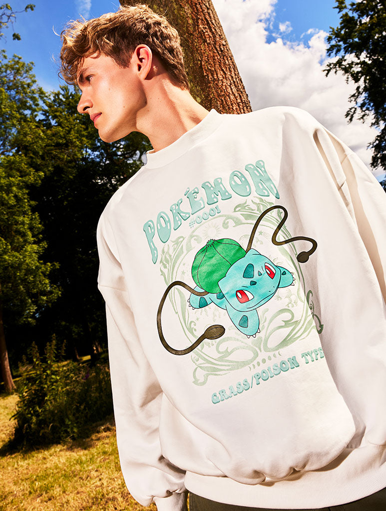 Pokémon Men's #001 Bulbasaur Sweatshirt In White