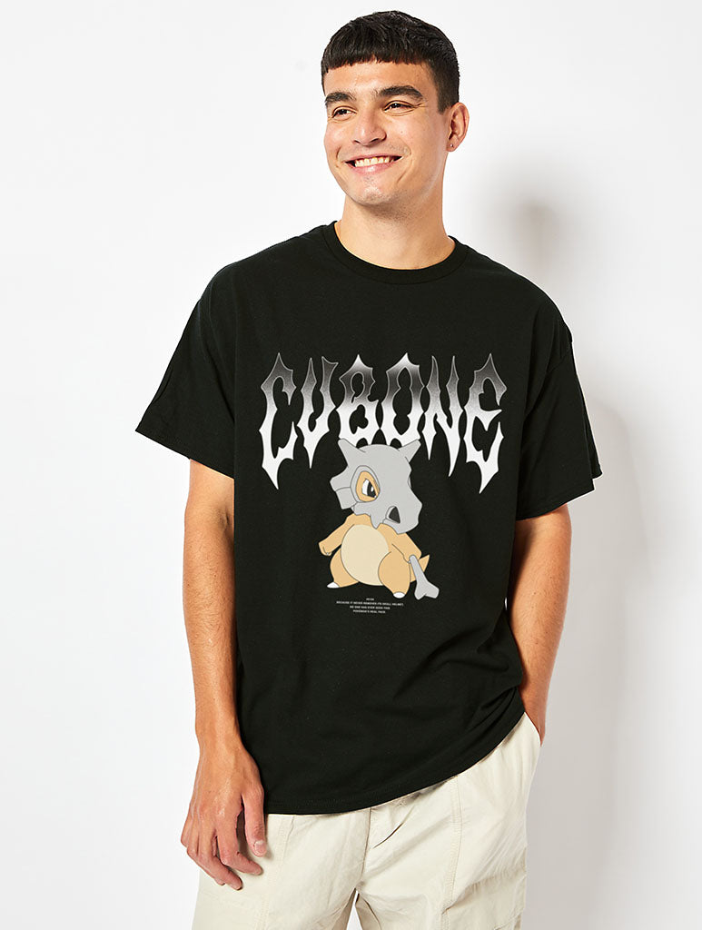 Pokémon Men's #0104 Cubone T-Shirt In Black