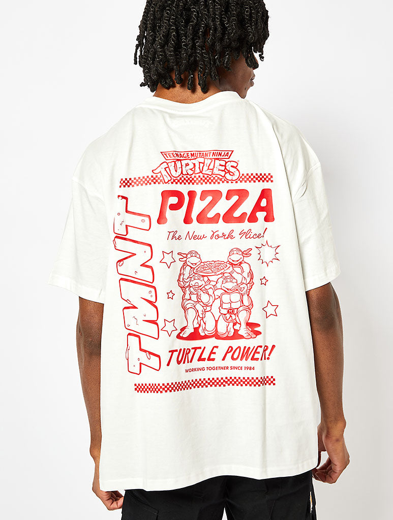 Teenage Mutant Ninja Turtles Pizza T-Shirt in White