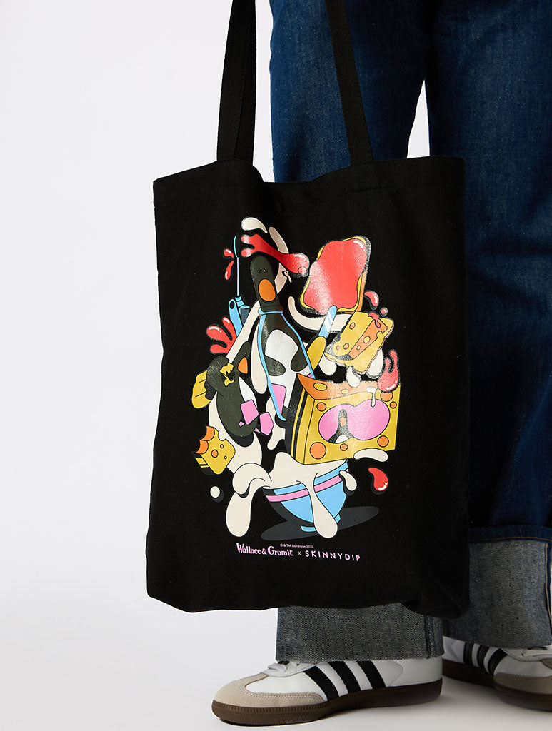 Wallace & Gromit x Skinnydip Feathers Tote Bag