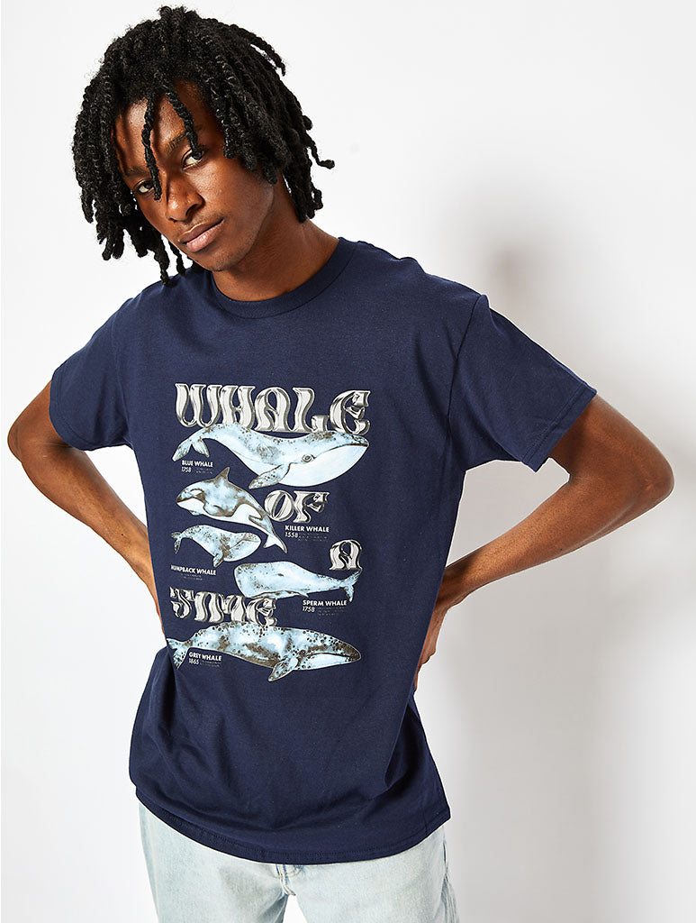 Whale of a Time T-Shirt in Navy