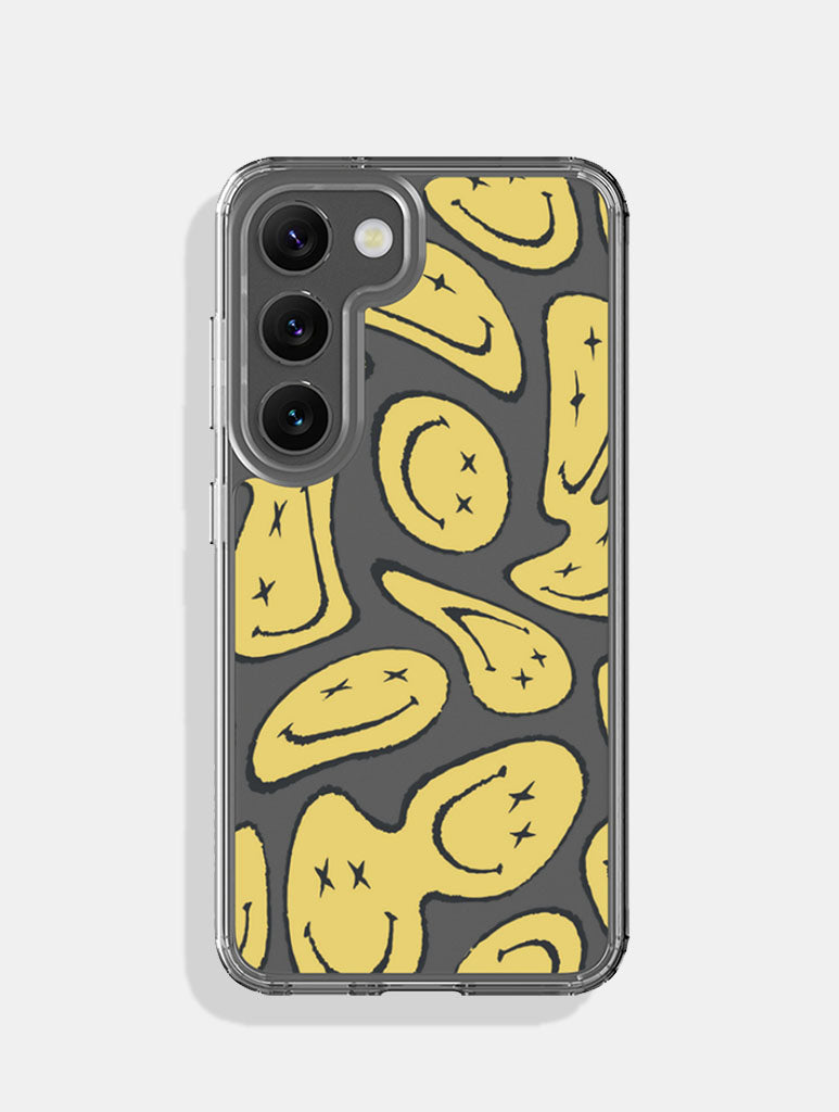 Yellow Warped Smile Android Case