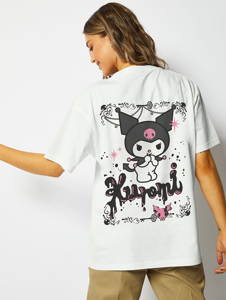 Hello Kitty x Skinnydip Kuromi Drip T-Shirt in Ecru