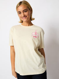 Aardman x Skinnydip Feathers T-Shirt in Ecru Tops & T-Shirts Skinnydip London