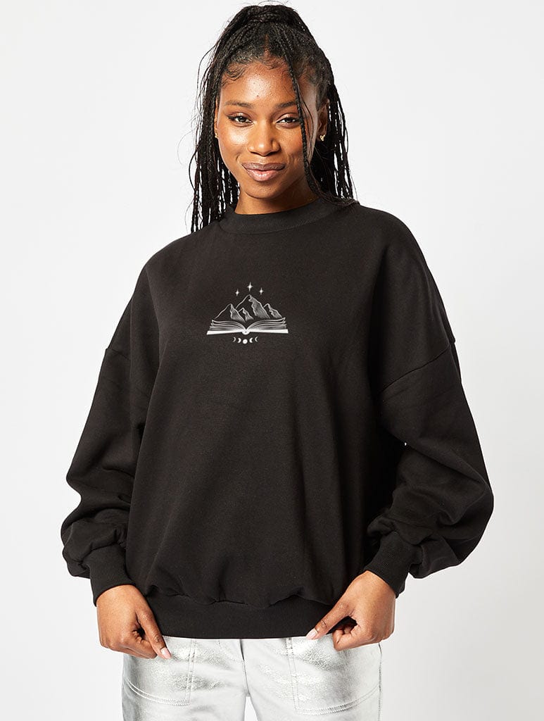 ACOTAR To The Stars Sweatshirt In Black Hoodies & Sweatshirts Skinnydip London