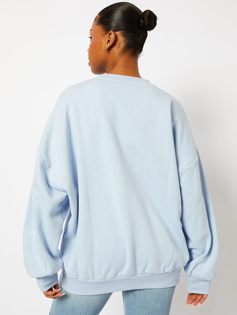 All My Love Sweatshirt in Light Blue Hoodies & Sweatshirts Skinnydip London