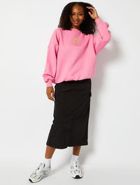 Antisocial Society Oversized Sweatshirt in Pink Hoodies & Sweatshirts Skinnydip London