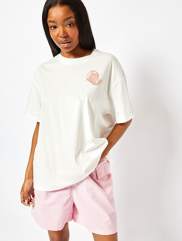 Aperol Spritz T-Shirt In Ecru Tops & T-Shirts Skinnydip London