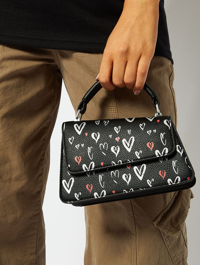 April Graffiti Hearts Cross Body Bag Bags Skinnydip London