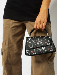 April Graffiti Hearts Cross Body Bag Bags Skinnydip London