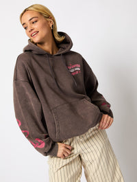 Bad Choices Make Good Stories Hoodie in Grey Hoodies & Sweatshirts Skinnydip London