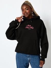 Bah Hunbug Hoodie in Black Hoodies & Sweatshirts Skinnydip London