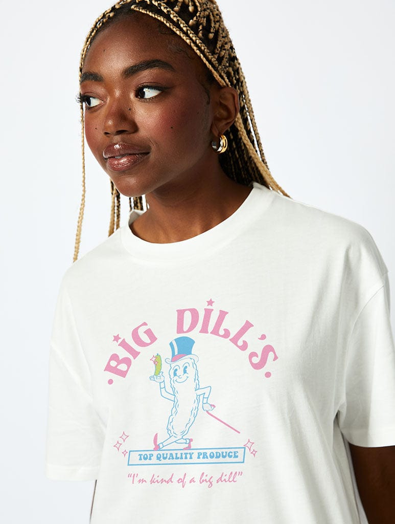 Big Dills Ecru T-Shirt Tops & T-Shirts Skinnydip London