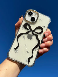 Black Bow Shock iPhone Case Phone Cases Skinnydip London