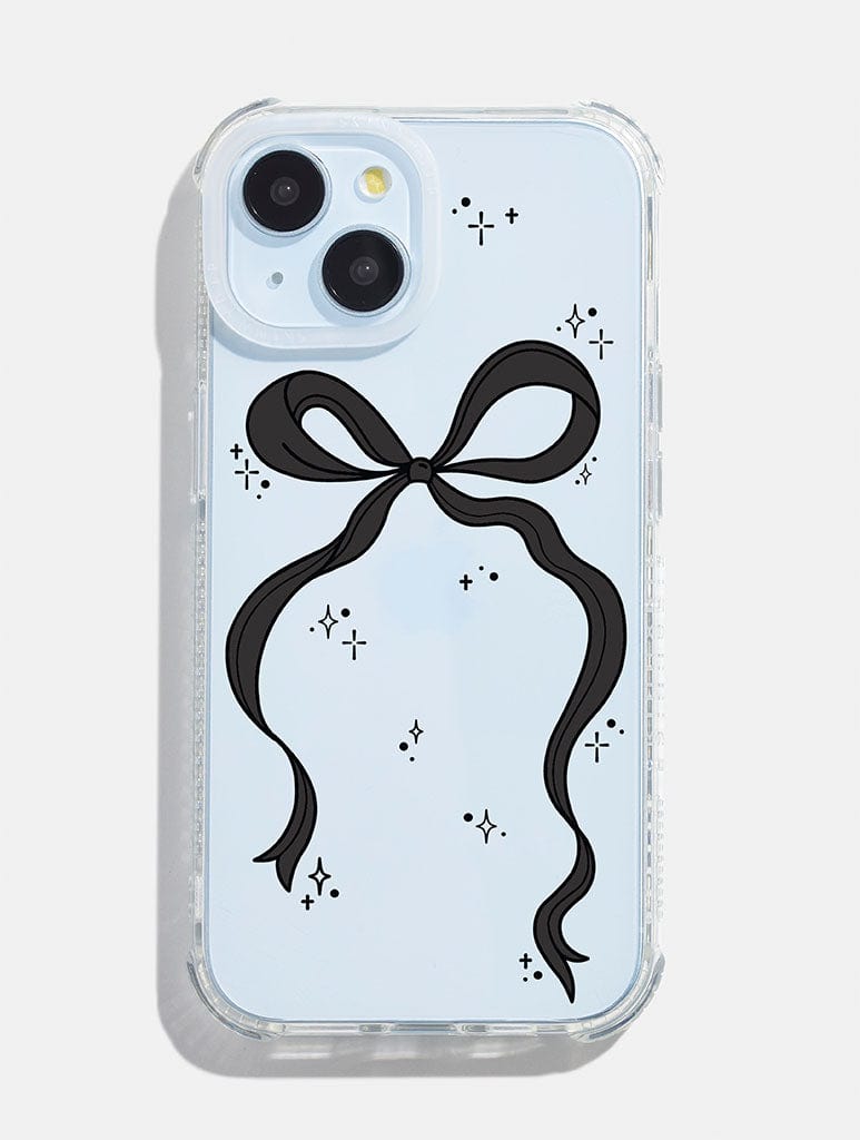 Black Bow Shock iPhone Case Phone Cases Skinnydip London