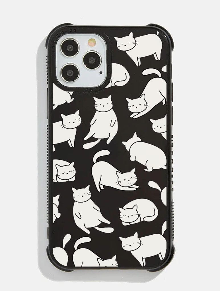 Black Chill Cat Shock iPhone Case Phone Cases Skinnydip London