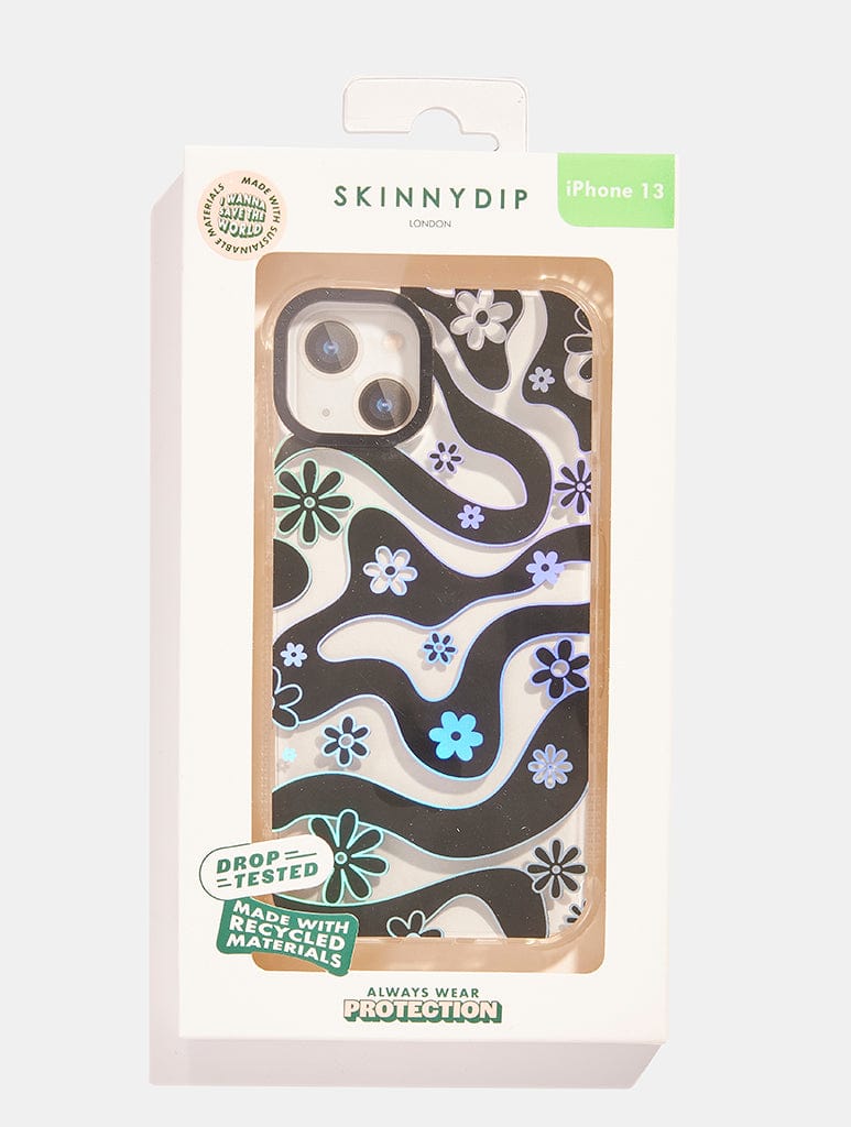 Black Floral Swirl Shock iPhone Case Phone Cases Skinnydip London