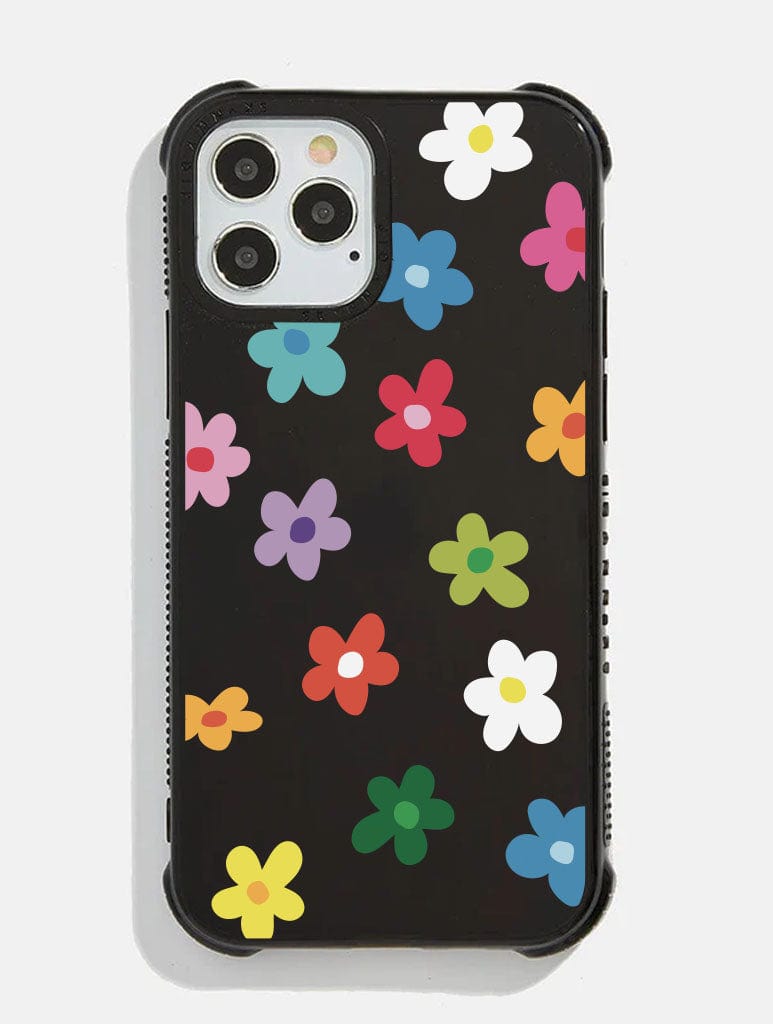 Black Multi Floral Shock iPhone Case Phone Cases Skinnydip London