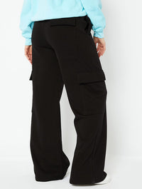 Black Sweat Cargo Pants Bottoms Skinnydip London