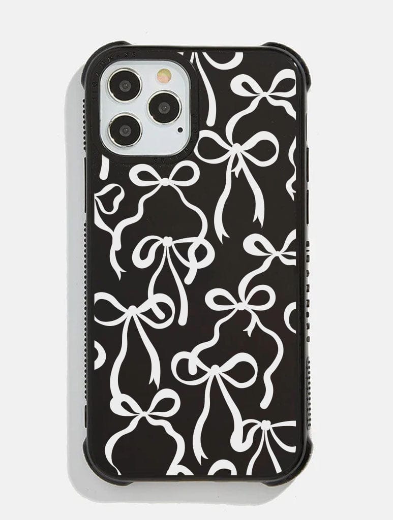 Black & White Bows Shock iPhone Case Phone Cases Skinnydip London