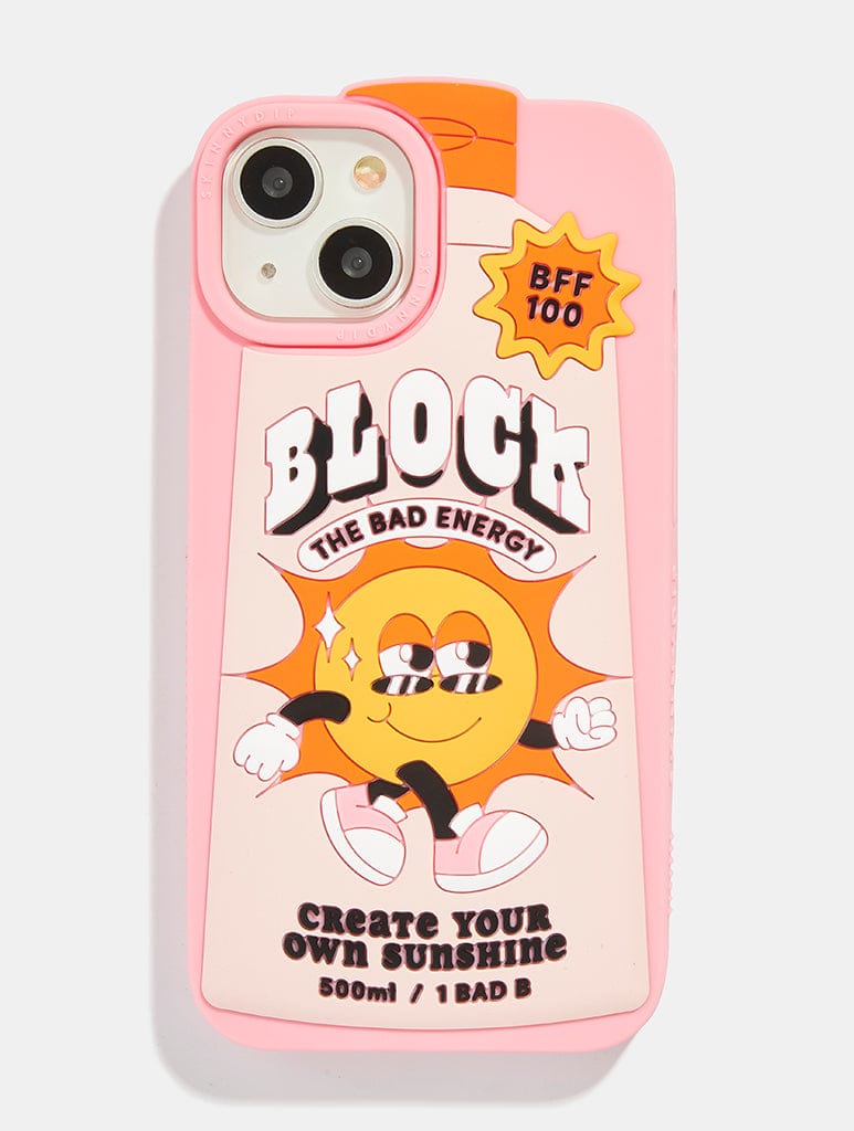 Block The Bad Energy Silicone iPhone Case