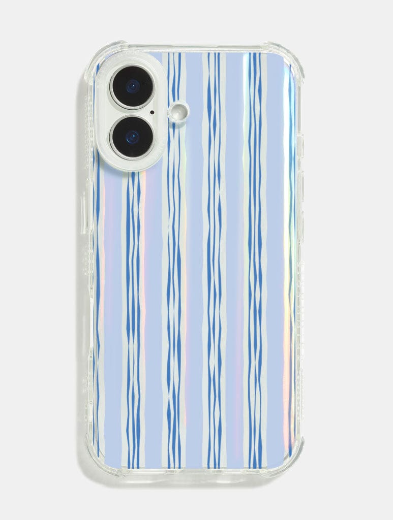 Blue Stripes Shock iPhone Case Phone Cases Skinnydip London