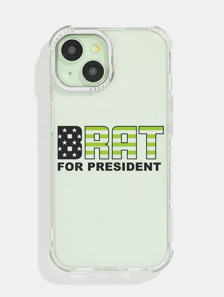 Brat For President Shock iPhone Case Phone Cases Skinnydip London