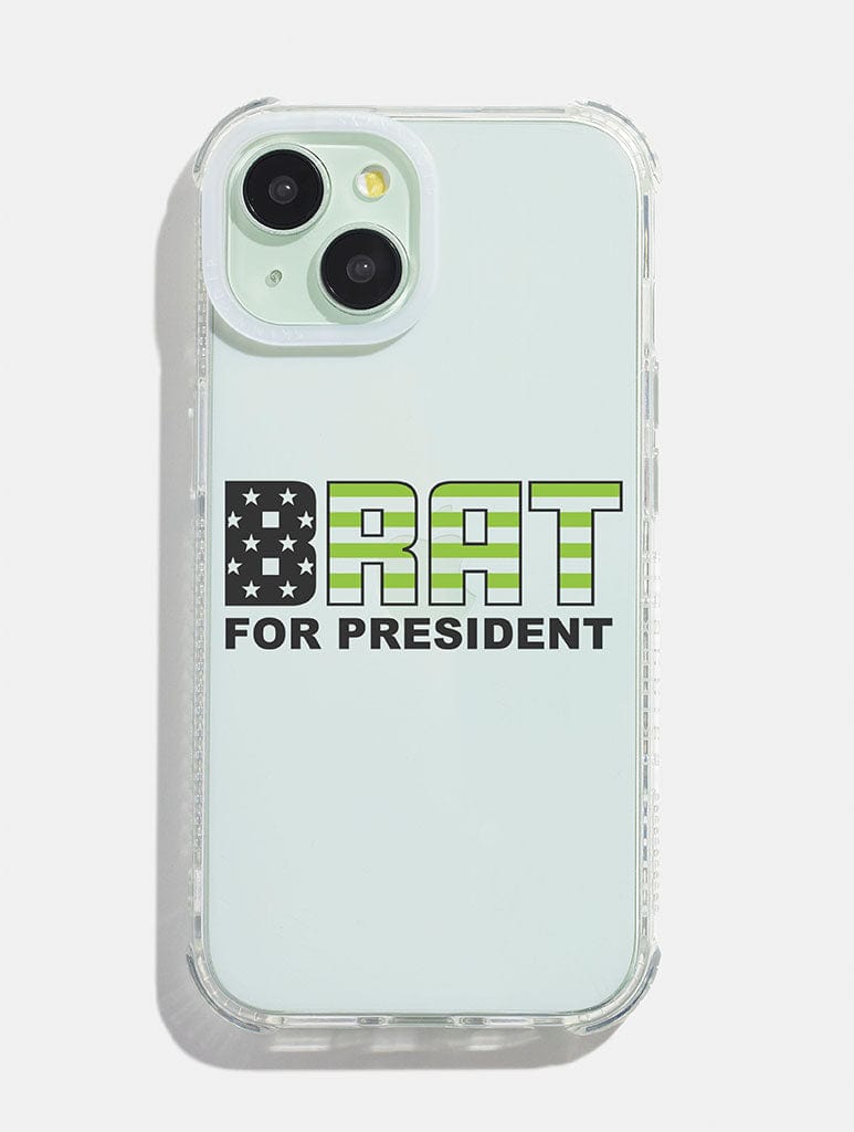 Brat For President Shock iPhone Case Phone Cases Skinnydip London