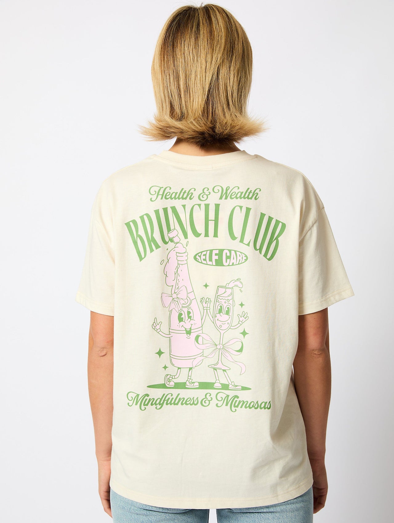 Brunch Club T-Shirt in Ecru Tops & T-Shirts Skinnydip London