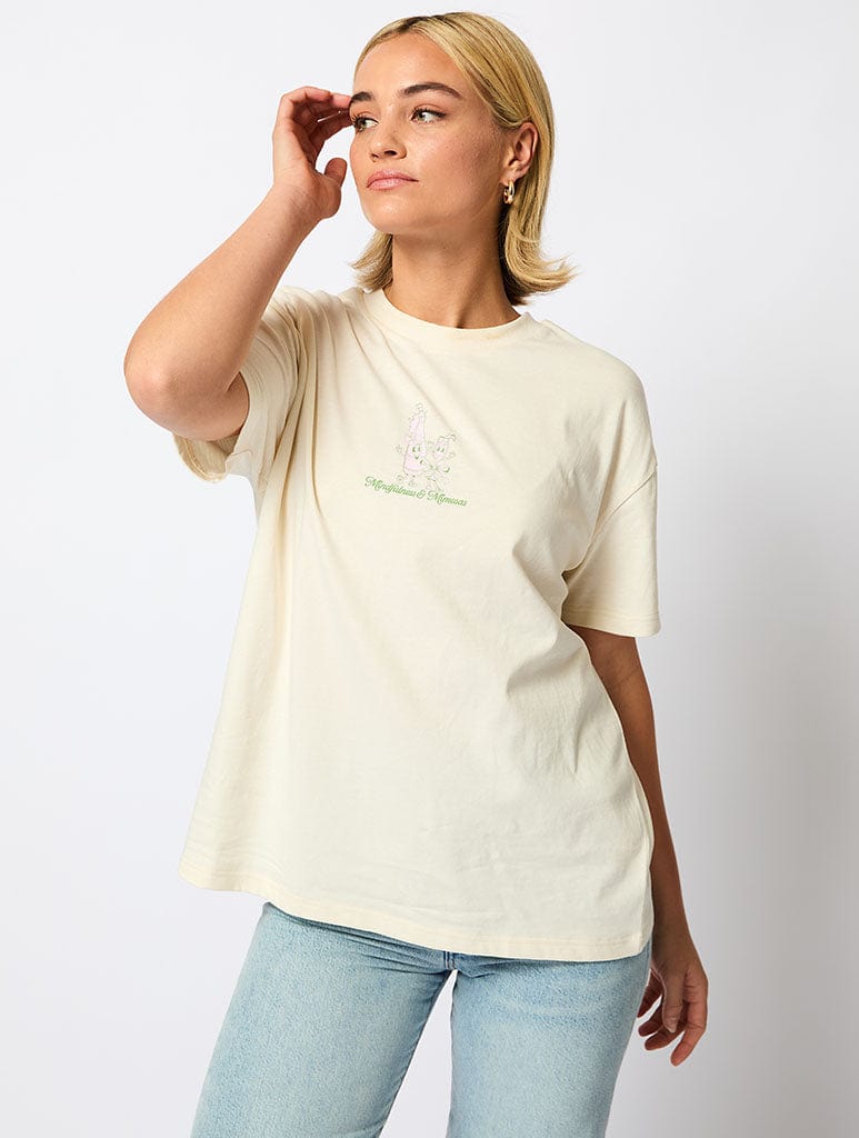 Brunch Club T-Shirt in Ecru Tops & T-Shirts Skinnydip London