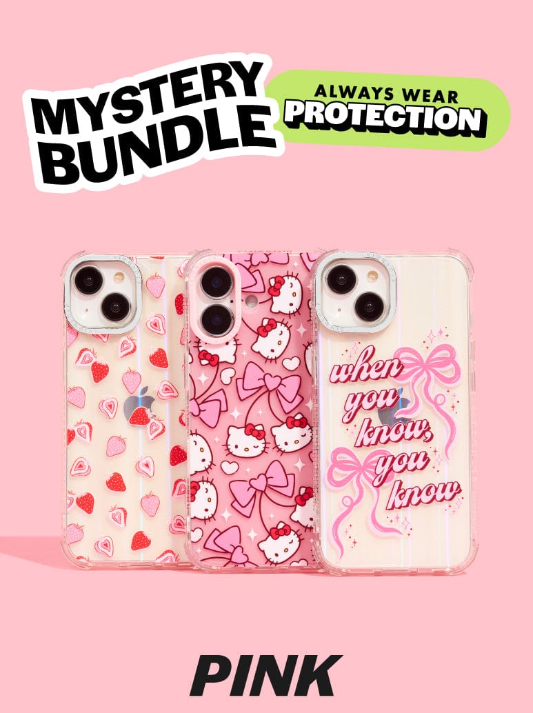 Bundle x 3 Pink iPhone Cases Phone Cases Skinnydip London