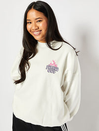 Burned Out Ecru Oversized Sweatshirt Hoodies & Sweatshirts Skinnydip London