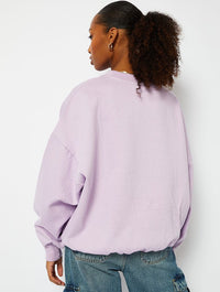 Call Me Antisocial Lilac Oversized Sweatshirt Hoodies & Sweatshirts Skinnydip London